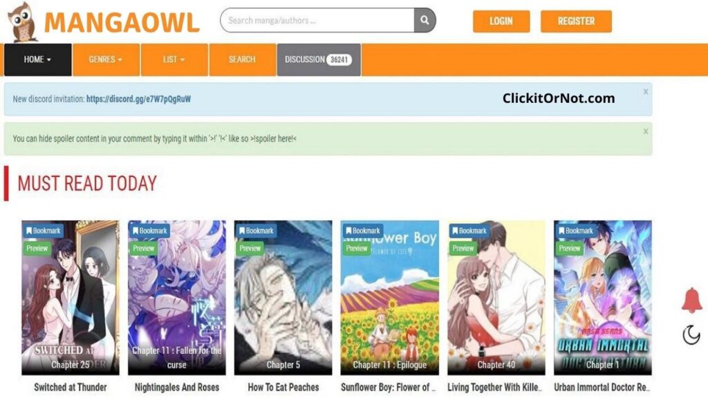 MangaOwl website